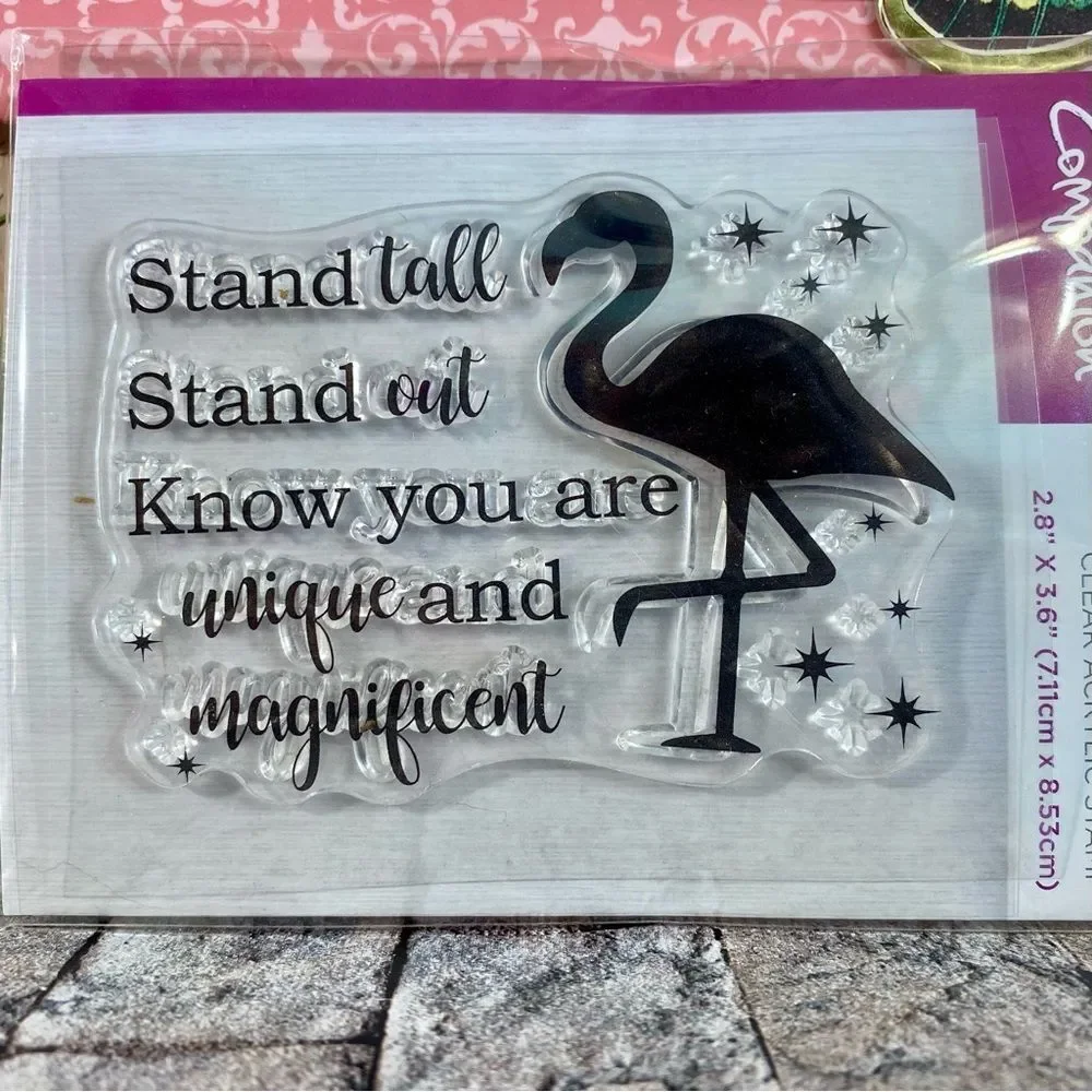 Crafter's Companion Clear Acrylic Stamp NWT Stand Tall 1 Piece Handmade Projects